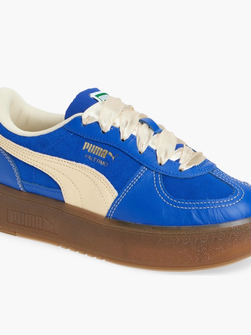 PUMA Palermo Vivid Blue, Haute Coffee Elevata Platform Sneaker